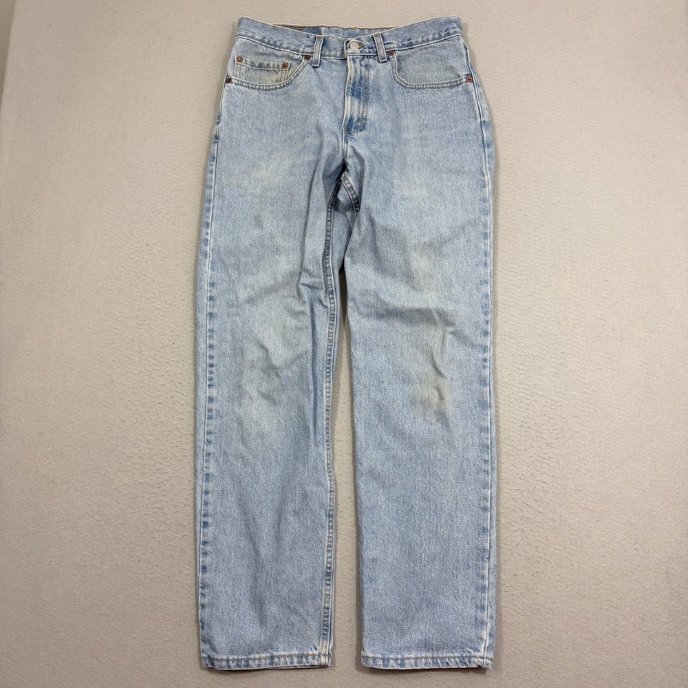 Vintage Levis 550 Jeans Men's 33x32 Light Wash Relaxed Fit Made in USA Denim 90s